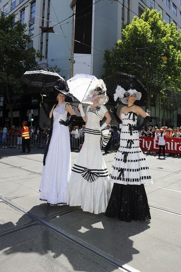 Black and White Spring Racing Ladies