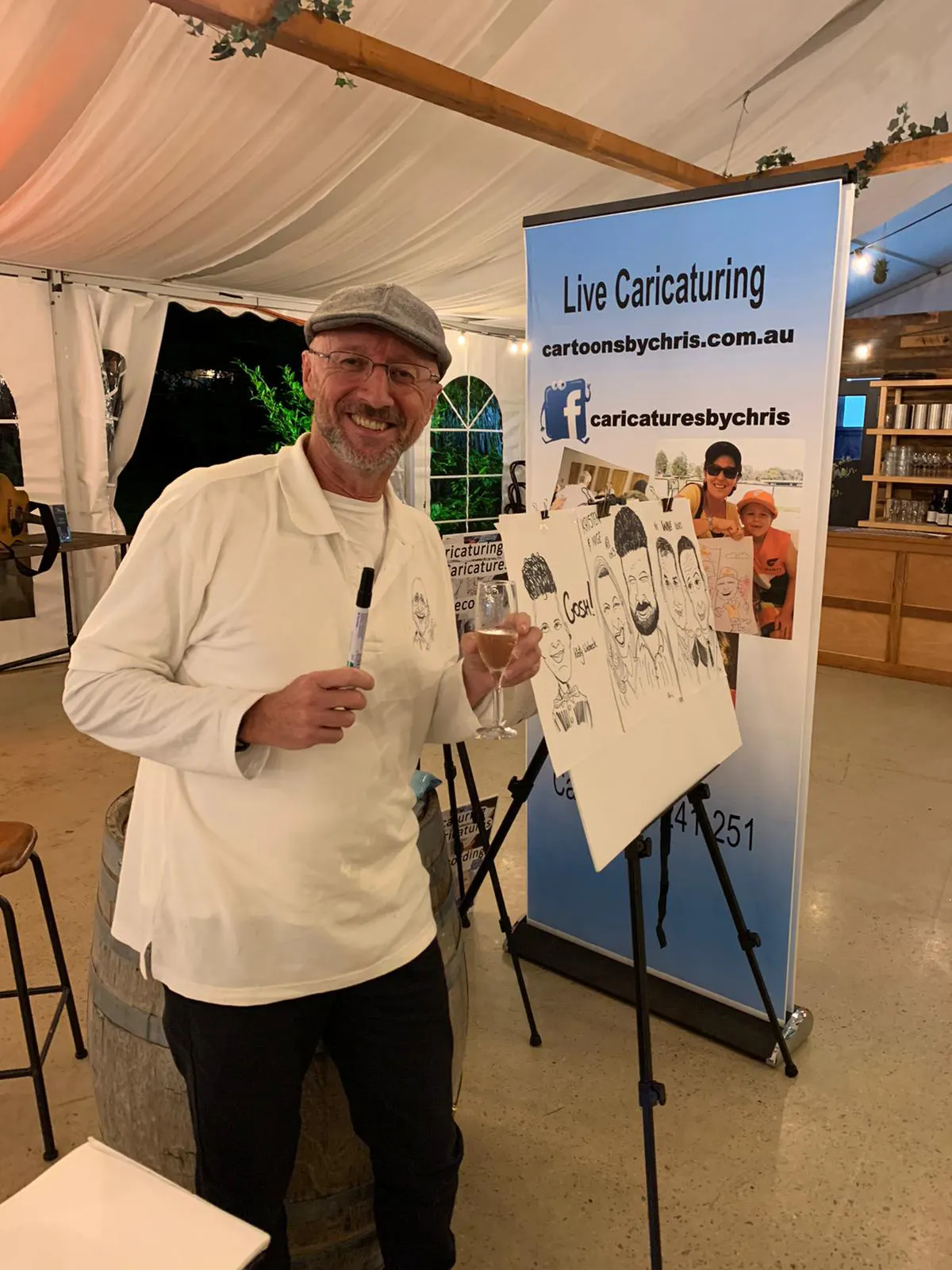 Live Caricaturing with Chris