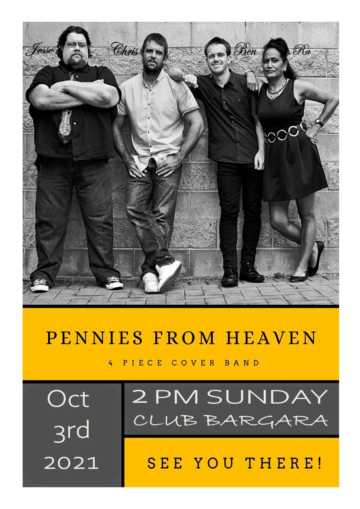 Pennies from Heaven 4pce Band