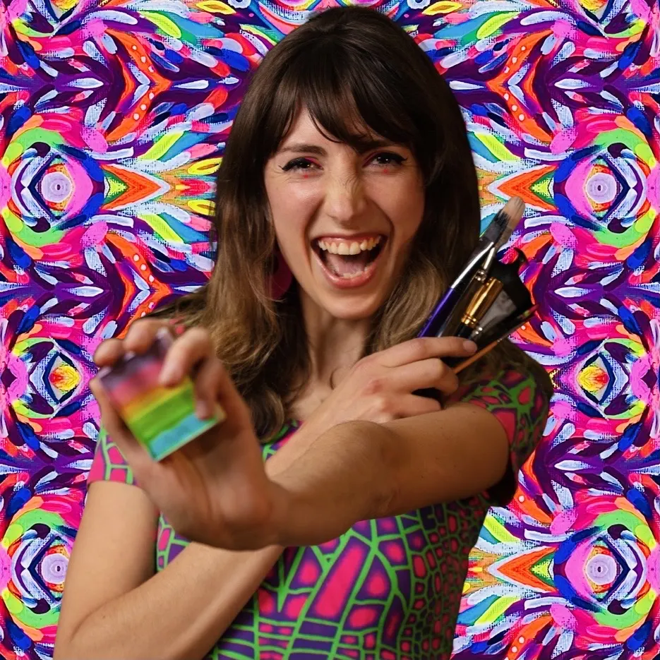 Rainbow Brush Face and Body Painting